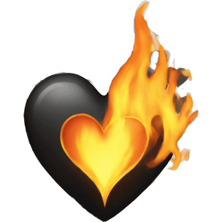 Black heart fire emoji