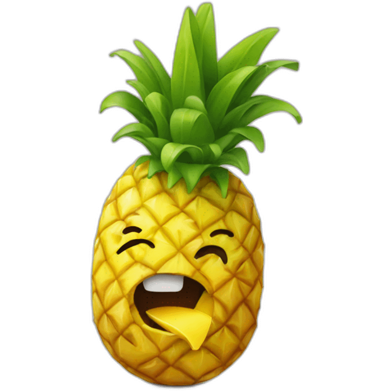 Eating a Pinapple emoji