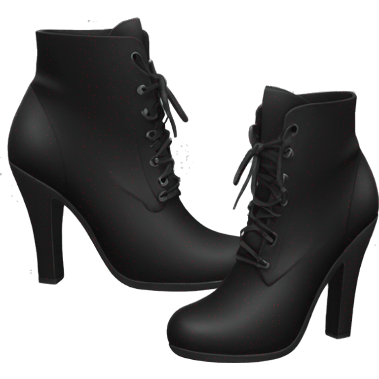 black heeled boots pumps emoji