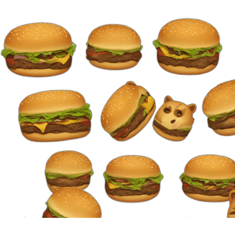 Burger racoon emoji