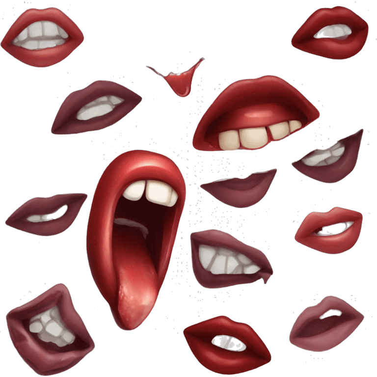 vampire lip bite emoji