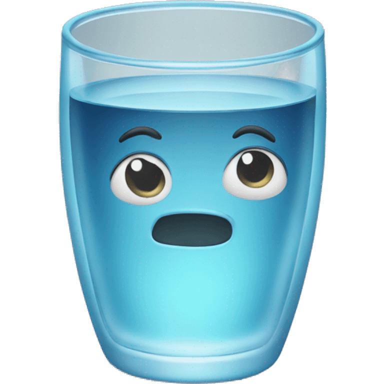 Water glass with water filled emoji