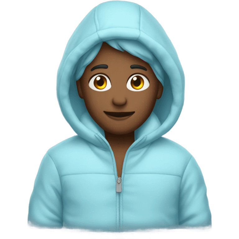 Light blue cozy jacket  emoji