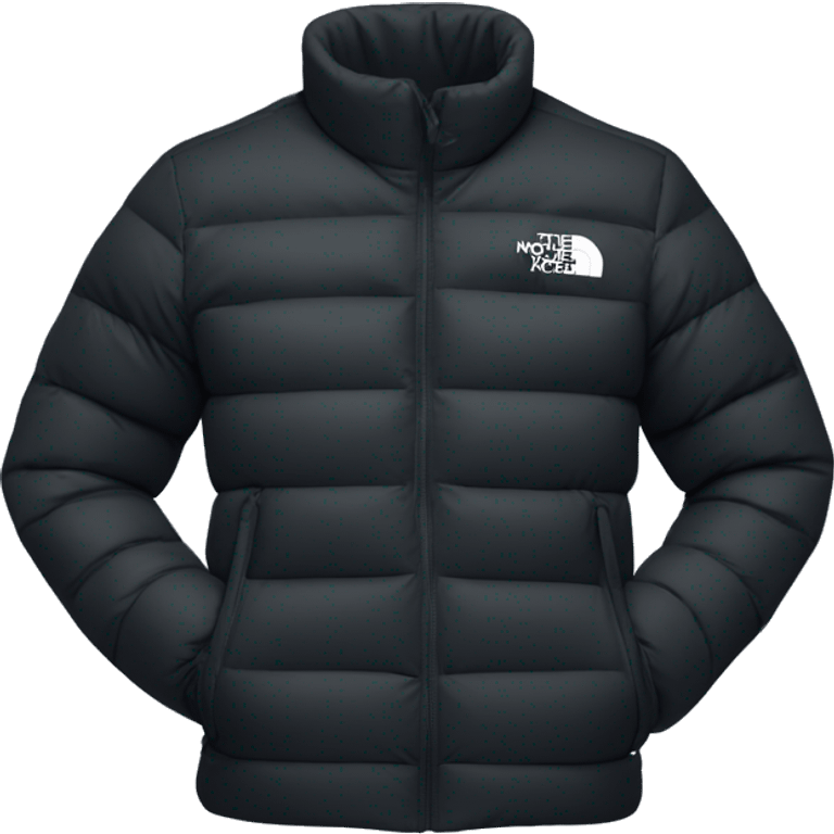 black north face puffer jacket emoji