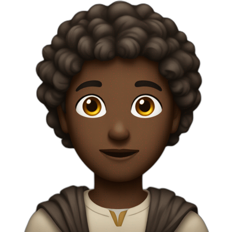 Young James the great darkish skin color from bible emoji