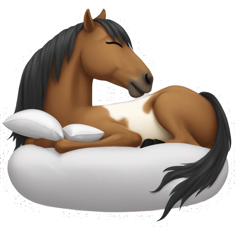 Horse sleeping emoji