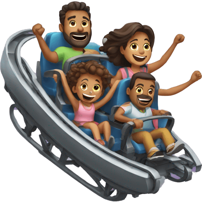 family on rollercoaster emoji