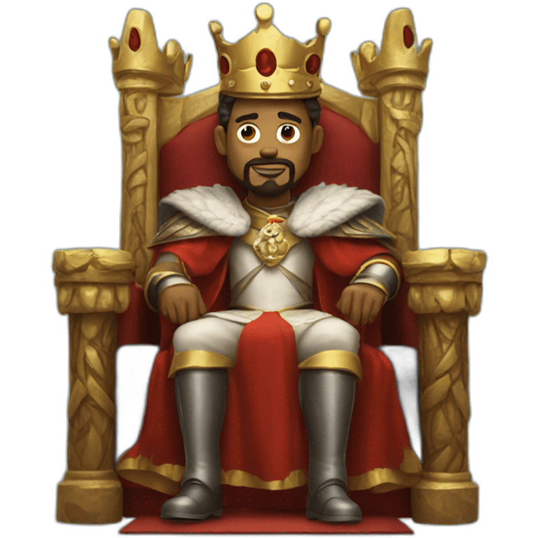 king sitting on a throne emoji