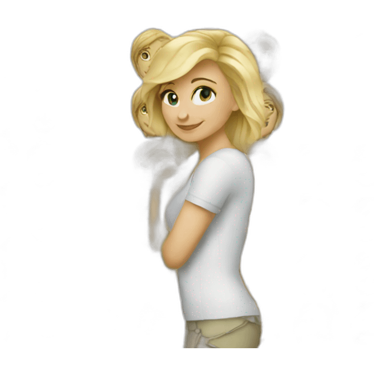 Blonde artist painter emoji