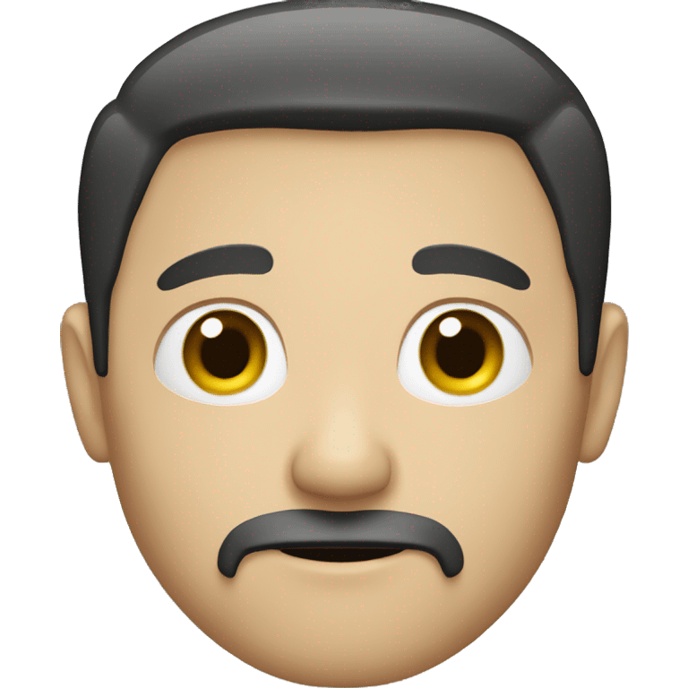 white man with short black hair and goatee emoji