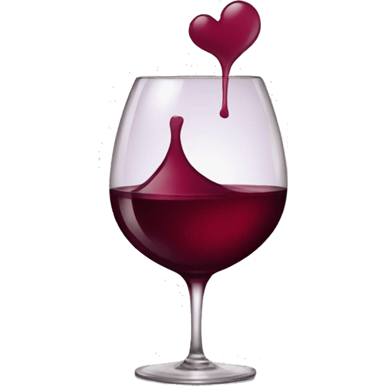 color wine heart  emoji