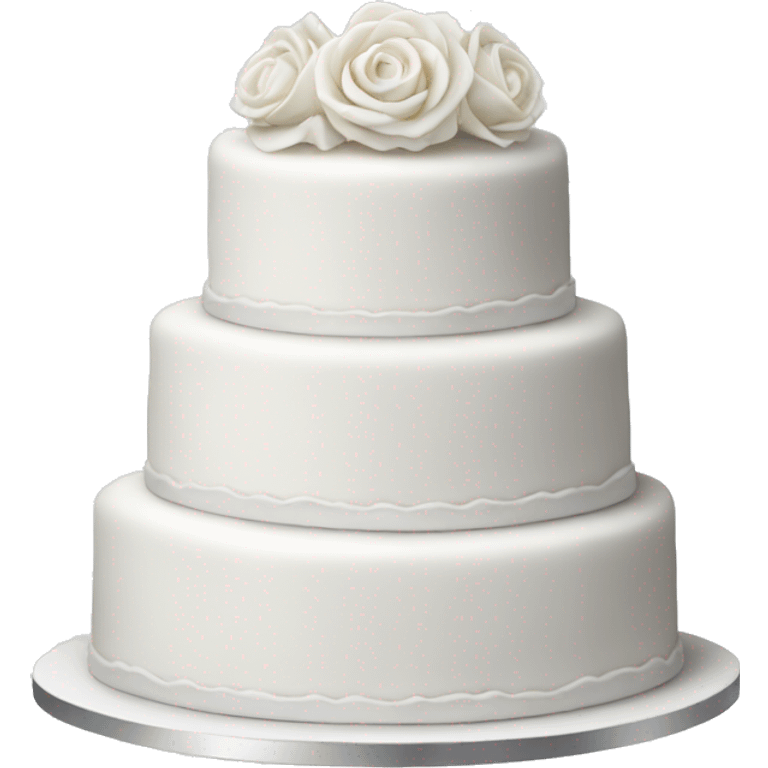 Realistic white wedding cake emoji