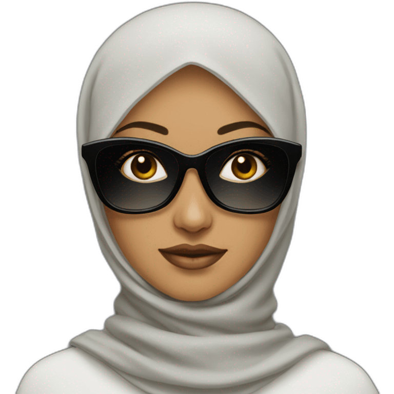 woman-wearing-hijab-and--black-sun-glasses emoji