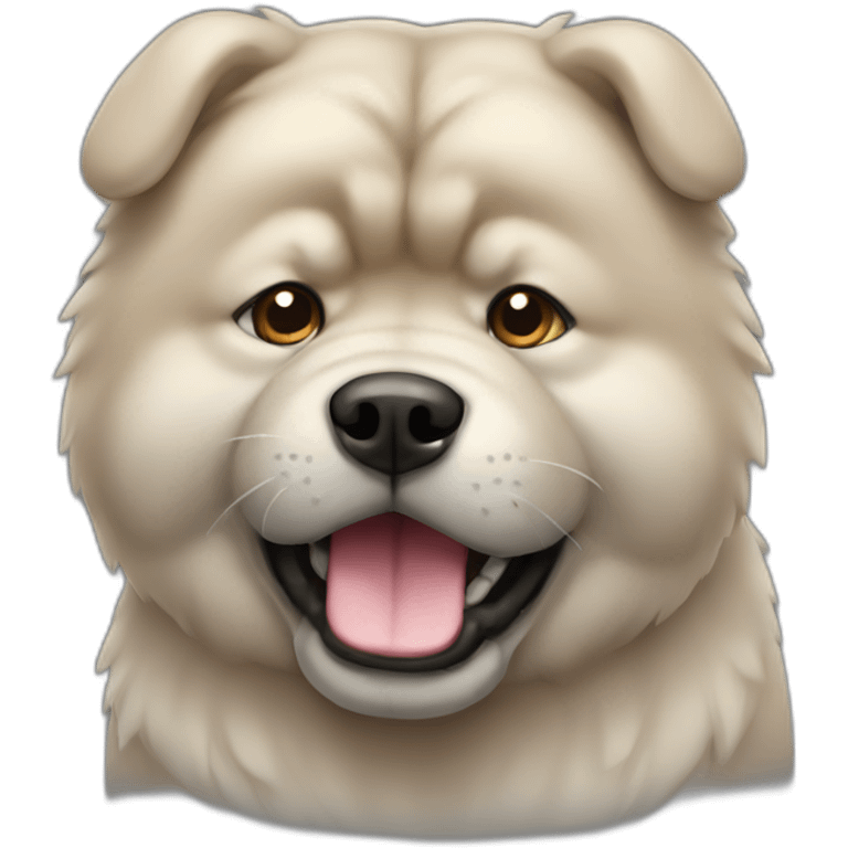 crying graycolor chowchow emoji