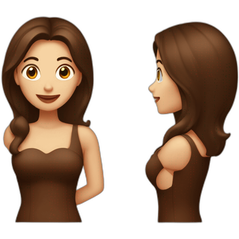 Mujer bella envuelta en chocolate emoji