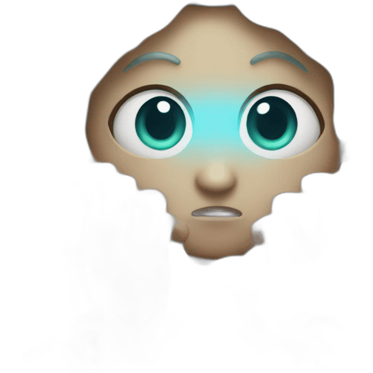 Cute kraken eyes close meditate emoji