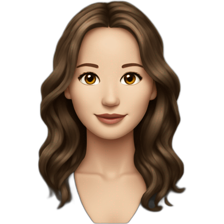 brunette Jennifer Lawrence emoji