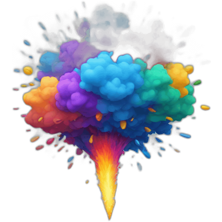 colorful explosion emoji