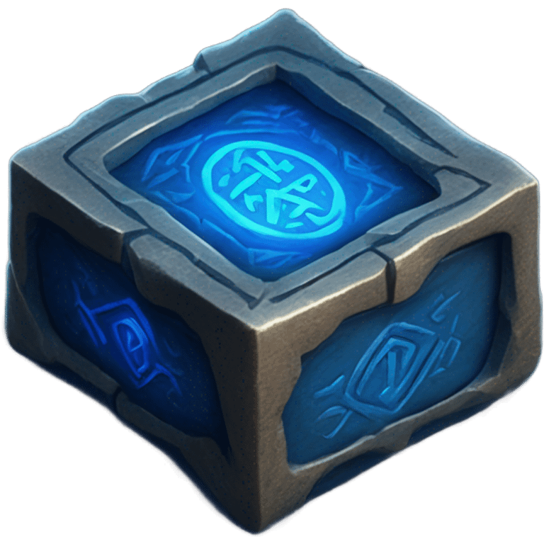 Dwarven Deep blue magic runic ingot emoji