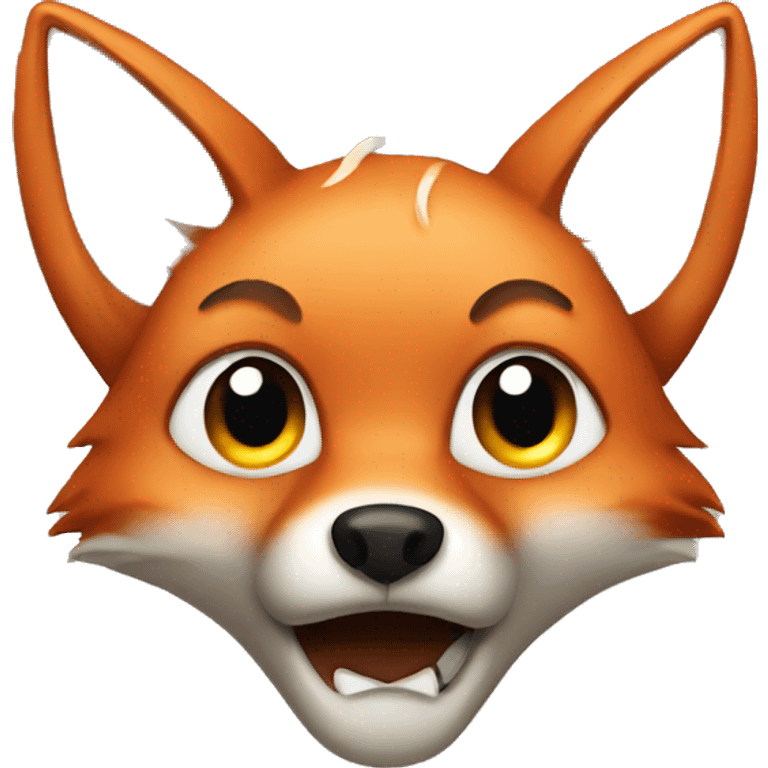 crying fox head emoji