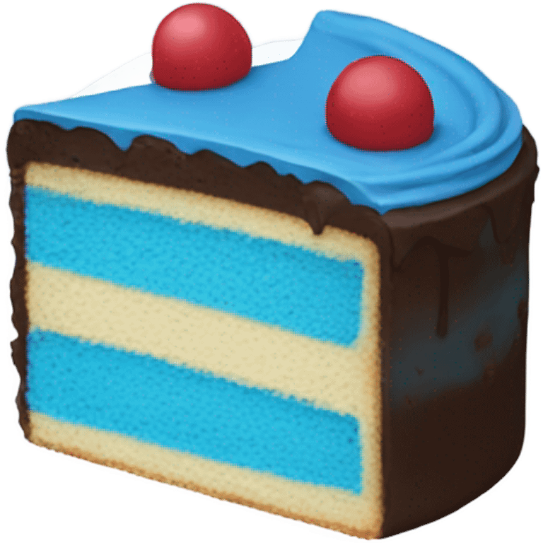 Blue cake emoji