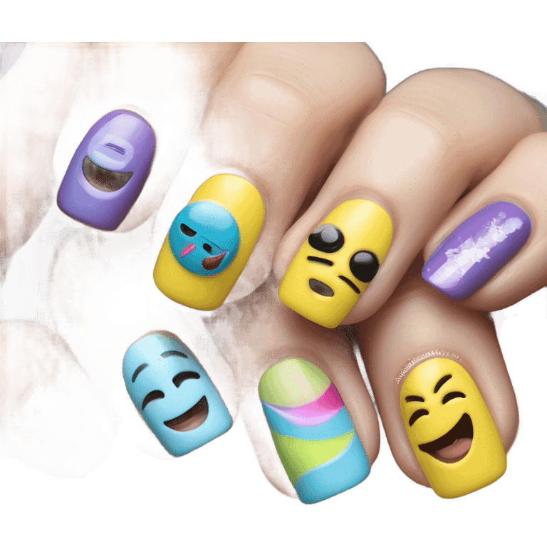 unghie press on emoji