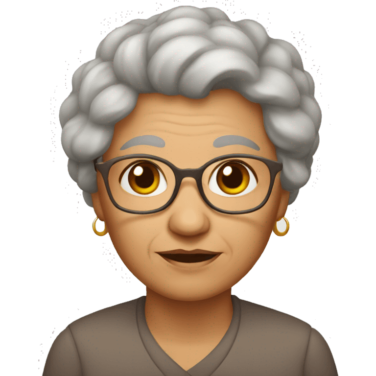 grandma with brown eyes  emoji