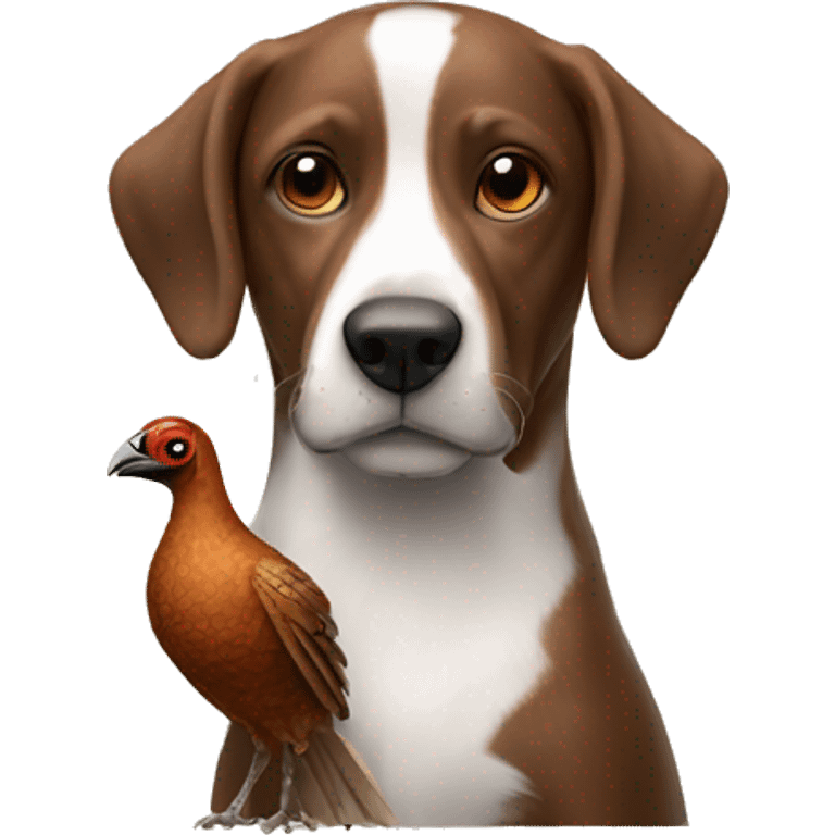 Dog holding pheasant emoji