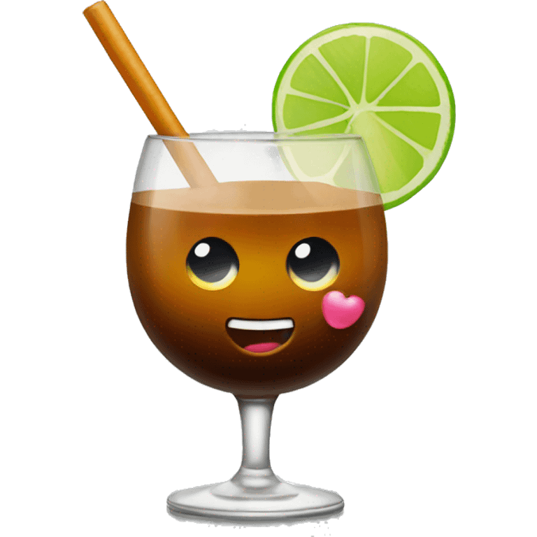 Cocktail with coffee emoji