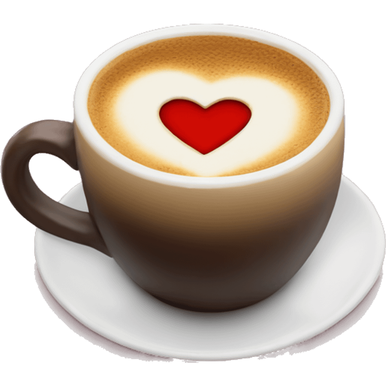 Espresso cup heart foam emoji