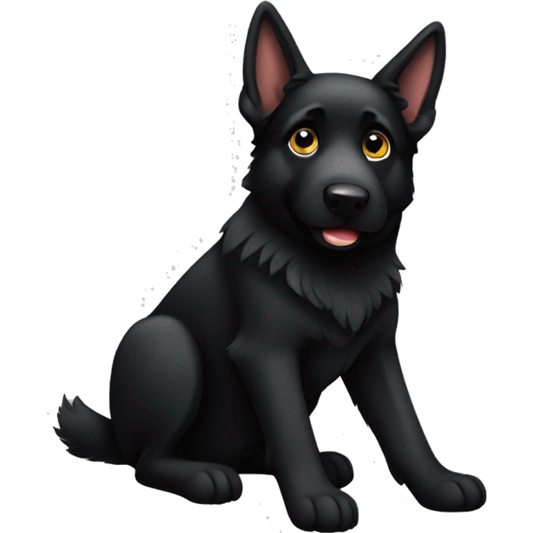 Black german shepard emoji