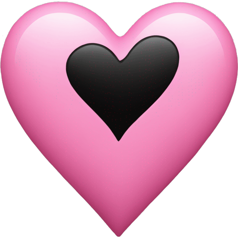 Pink and black heart emoji