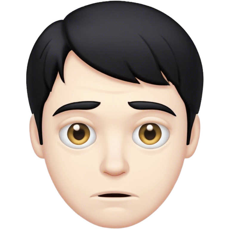 ugly white guy with black hair  emoji