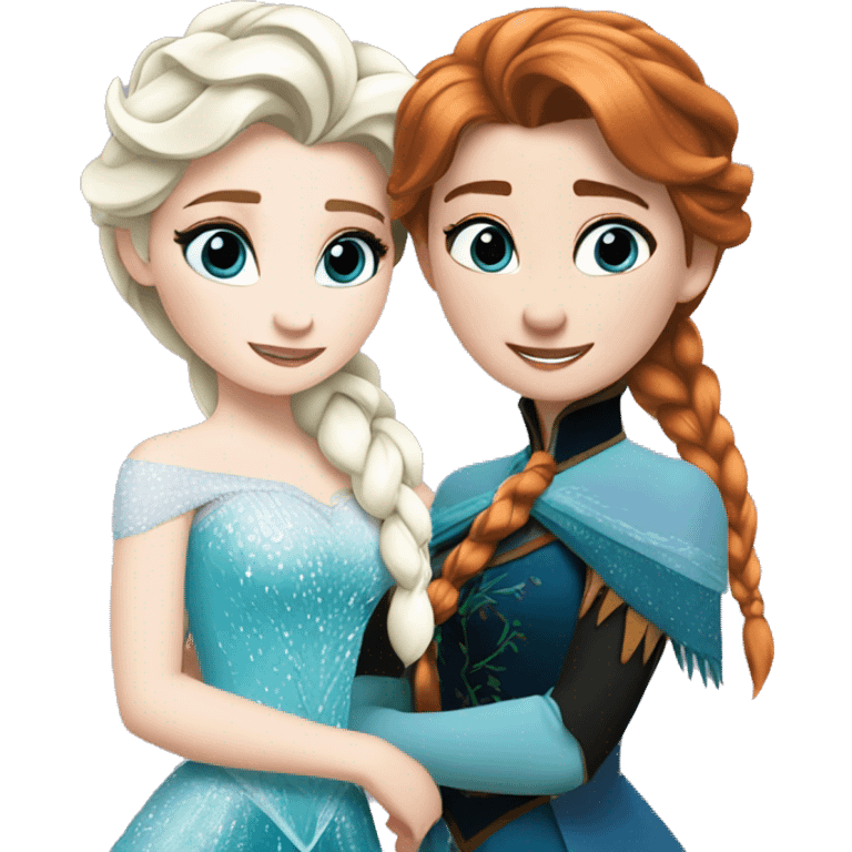 Elsa and anna  emoji