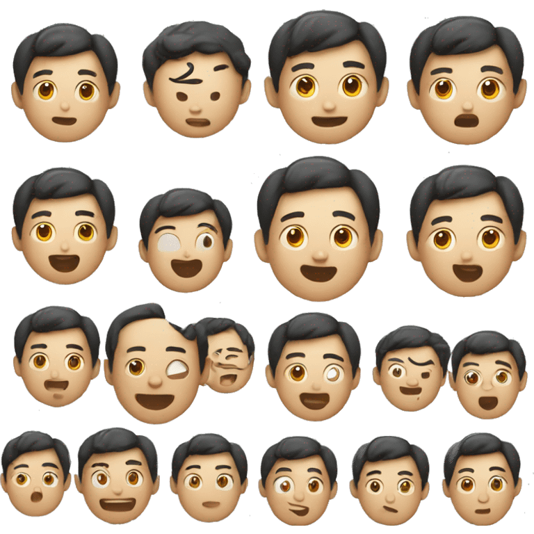 Smiling Korean Man have a surprised  emoji