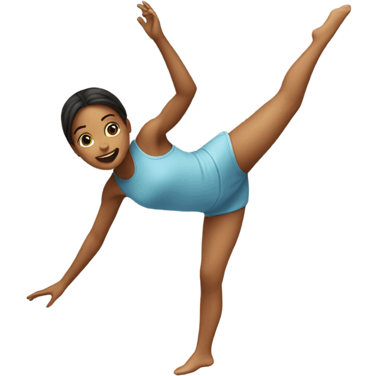 Girl doing flip  emoji