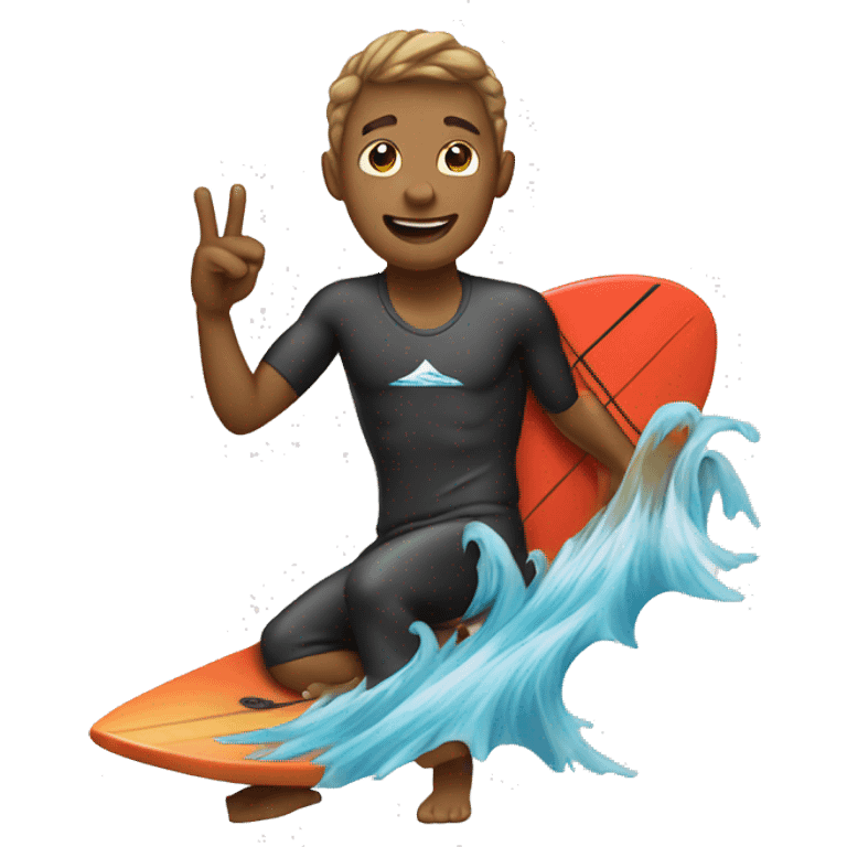 Surfer giving the "call me" hand gesture emoji