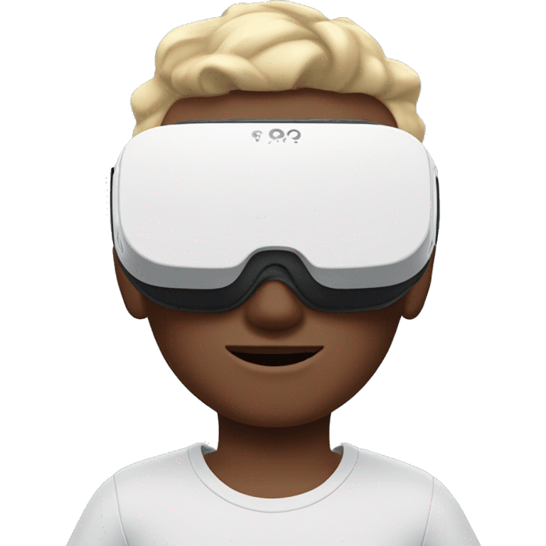 White Oculus quest on lightskin boy emoji