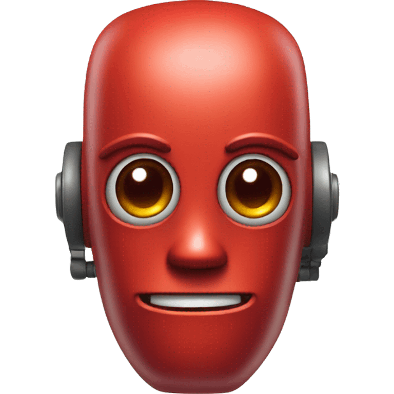 cute red robot head emoji