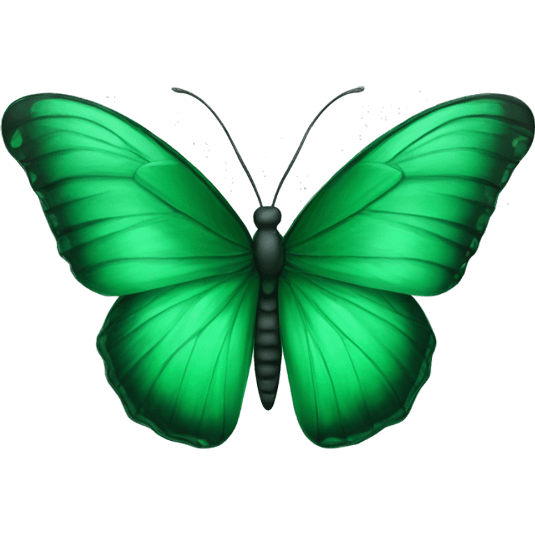 Emerald green butterly in iphone design emoji