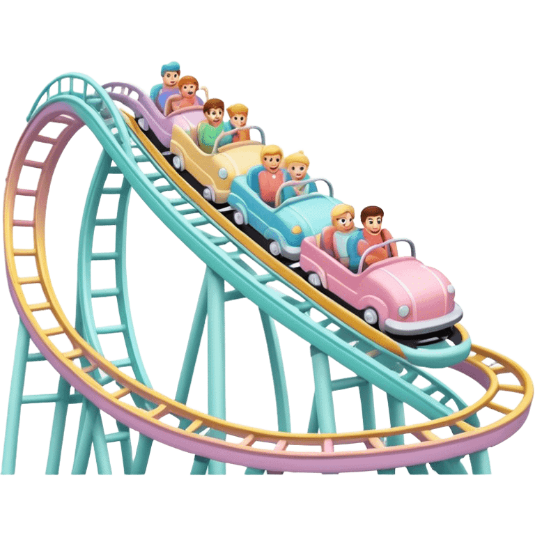 Pastel rollercoaster emoji