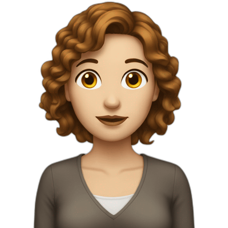 Woman with brown hair Booklover  emoji