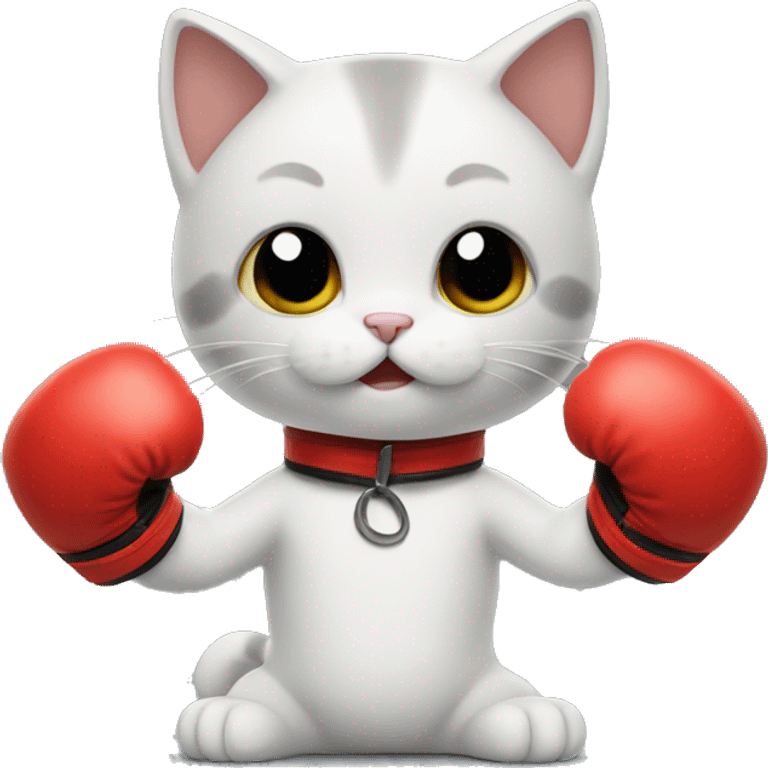 kitten with boxing gloves emoji