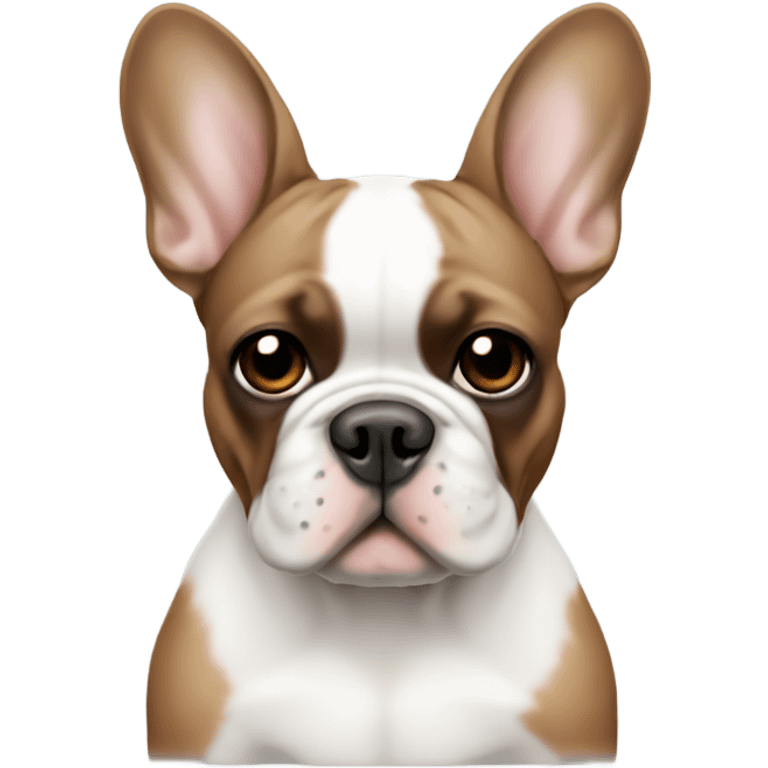 French bulldog white and brown emoji