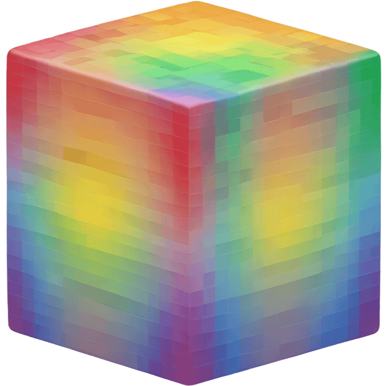 Rainbow cube emoji