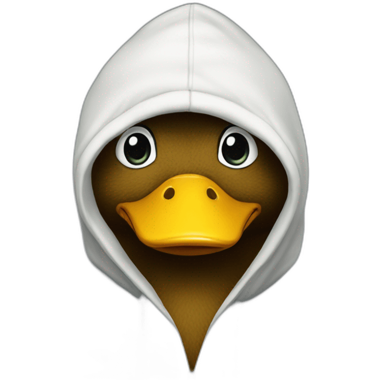 duck wearing hoodies emoji