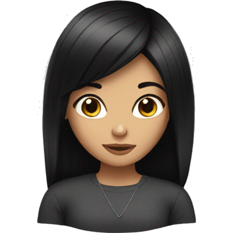 Girl with black hair emoji