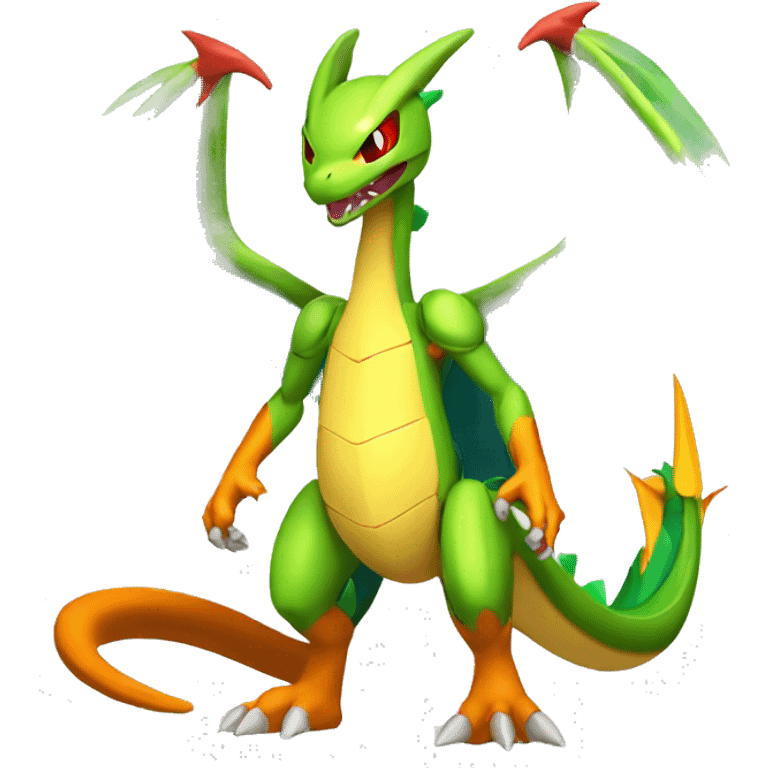 Metallic medabot-Flygon-Charizard full body emoji