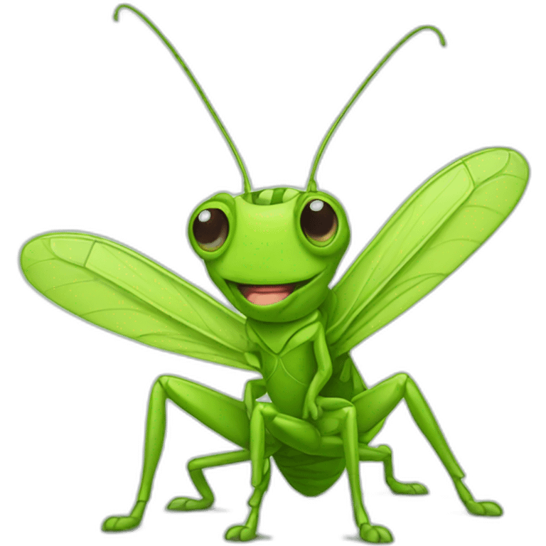 cute grasshopper emoji