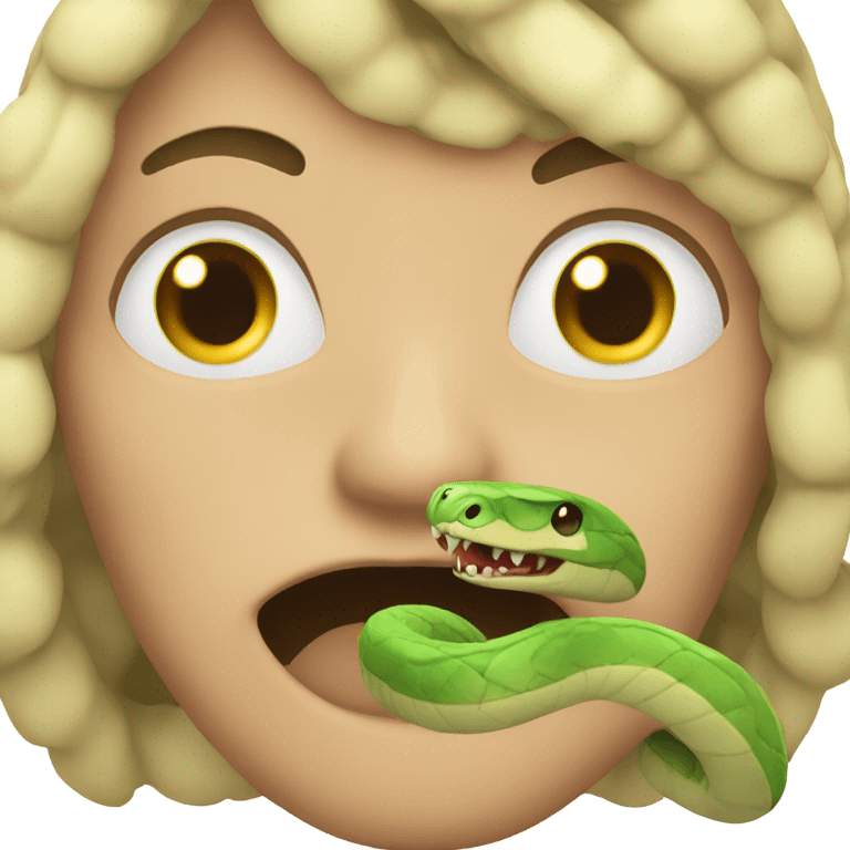 face with snake emoji